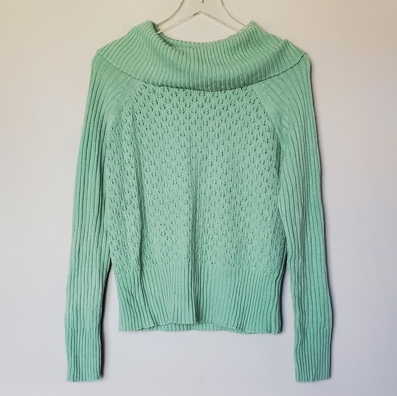 Vintage Jones New York Wool Blend Pointelle Knit Sweater Goblincore - Picture 1 of 6